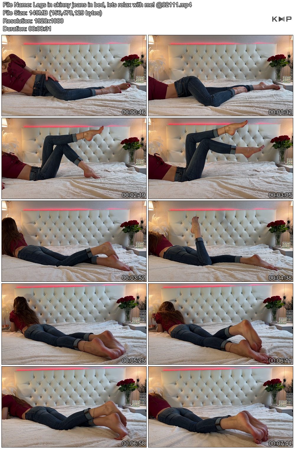 Legs in skinny jeans in bed, lets relax with me! @02111.JPG